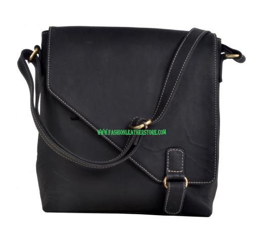 Handmade Women Vintage Genuine Buffalo Leather Messenger Bags Shoulder Bag 